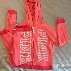 Pink sweat outfit